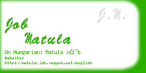 job matula business card
